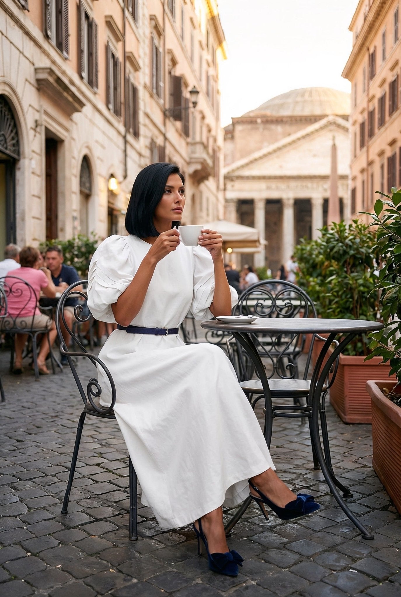 Bella Dress - White Linen Dress - SIMOVSKA