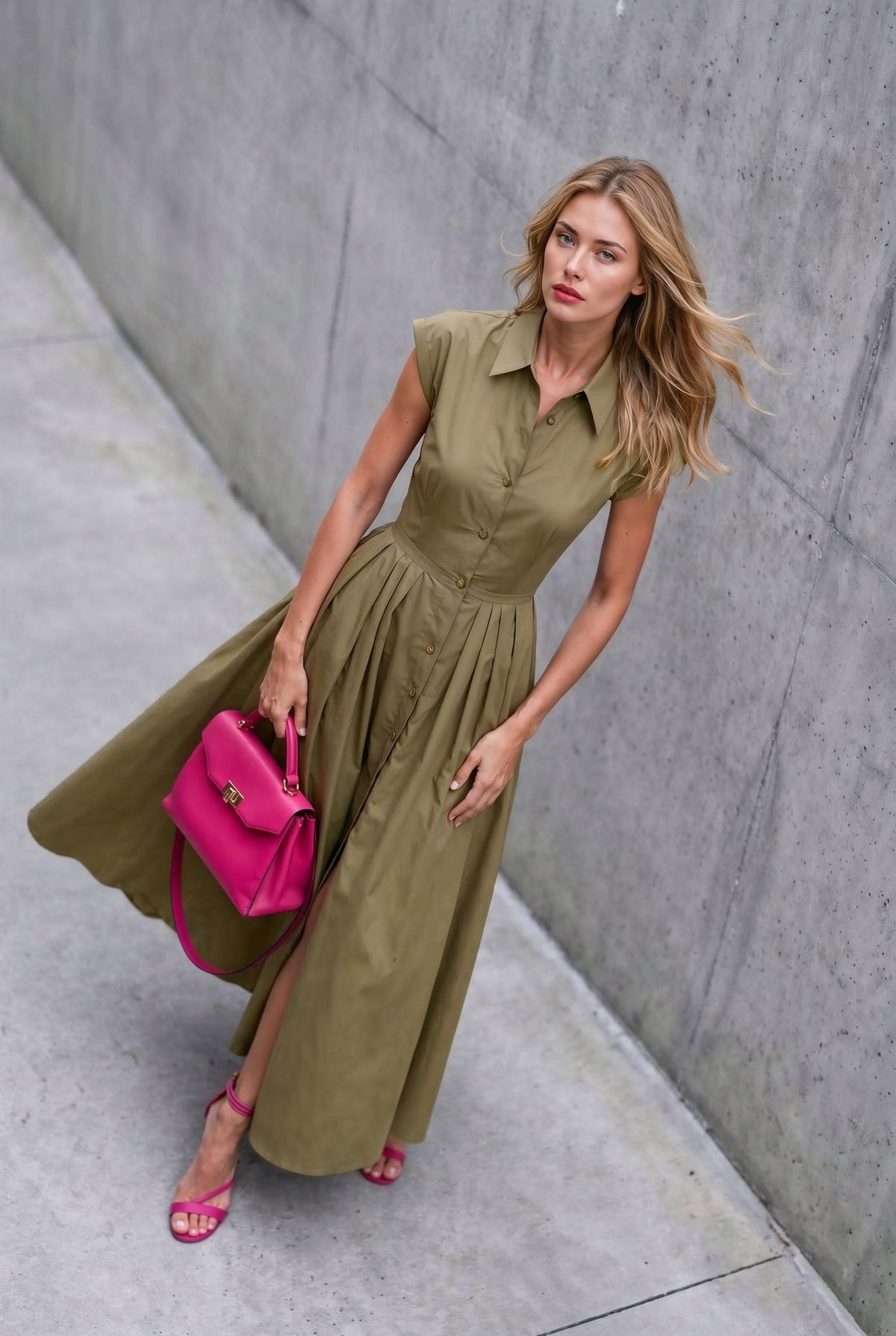 Callas Dress in Olive - SIMOVSKA