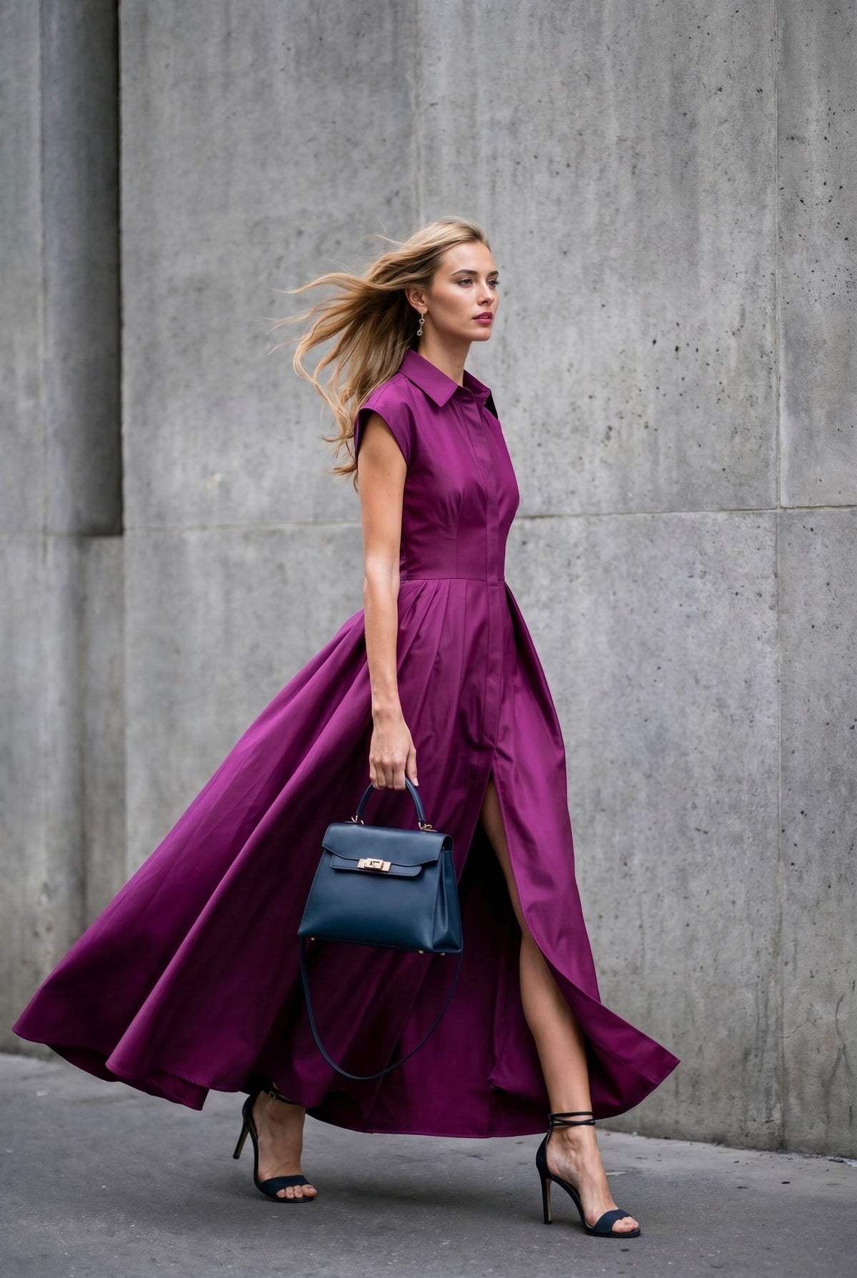 Callas Dress in Violet - SIMOVSKA
