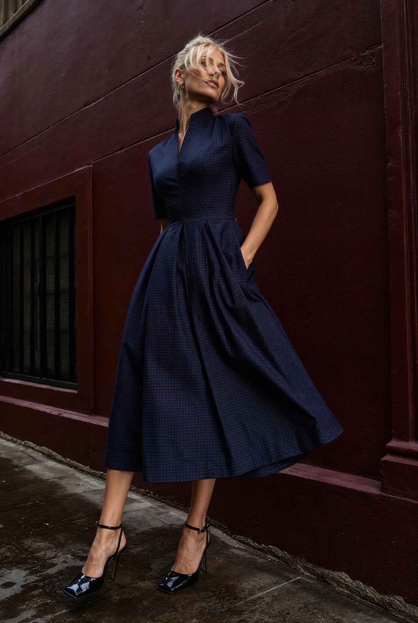 Emilia Dress - micro print - SIMOVSKA