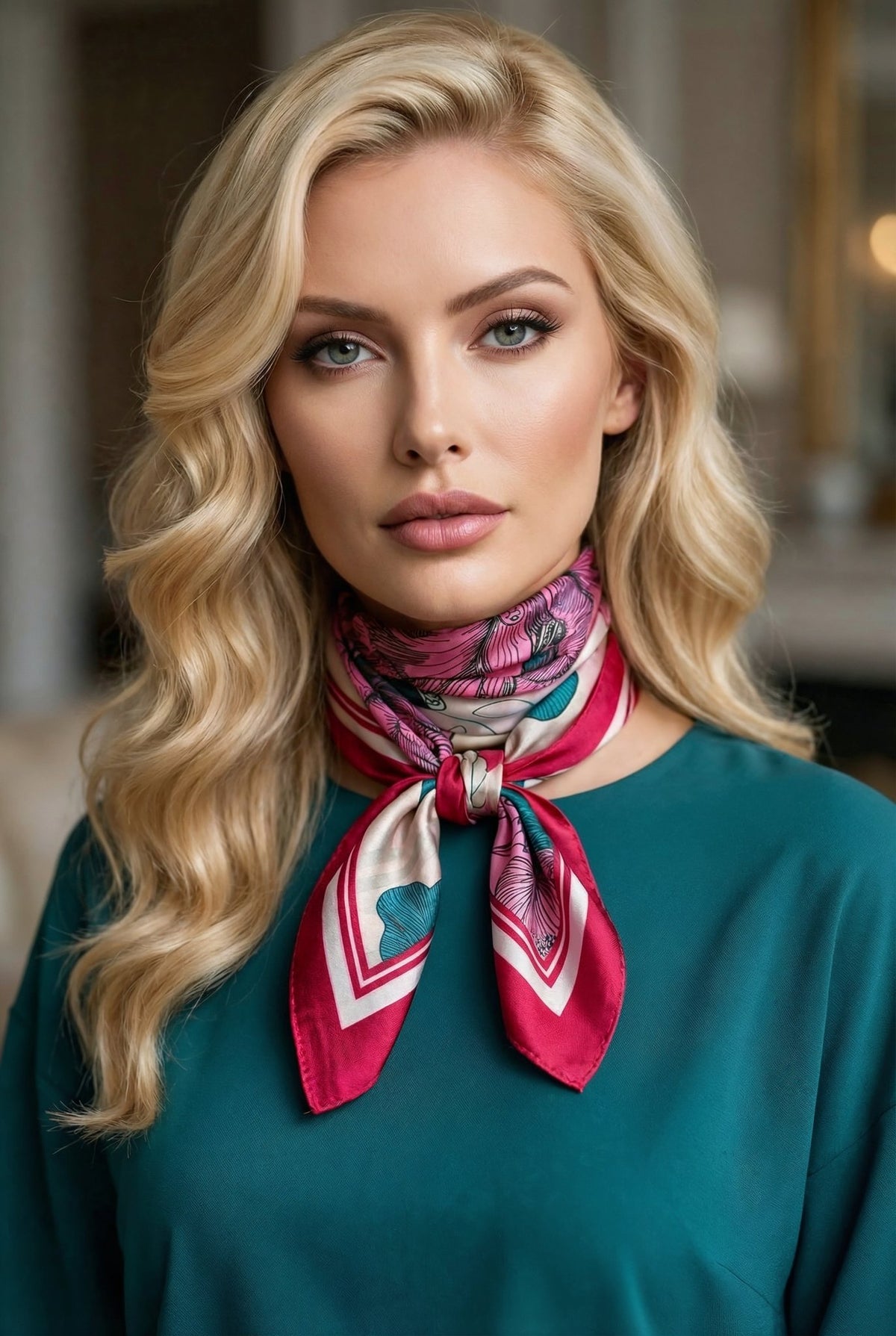 Floral Print Scarf - SIMOVSKA