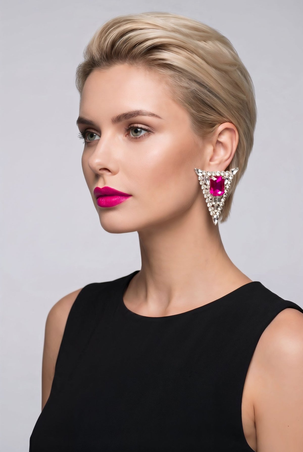 Fuchsia Statement Earrings - SIMOVSKA