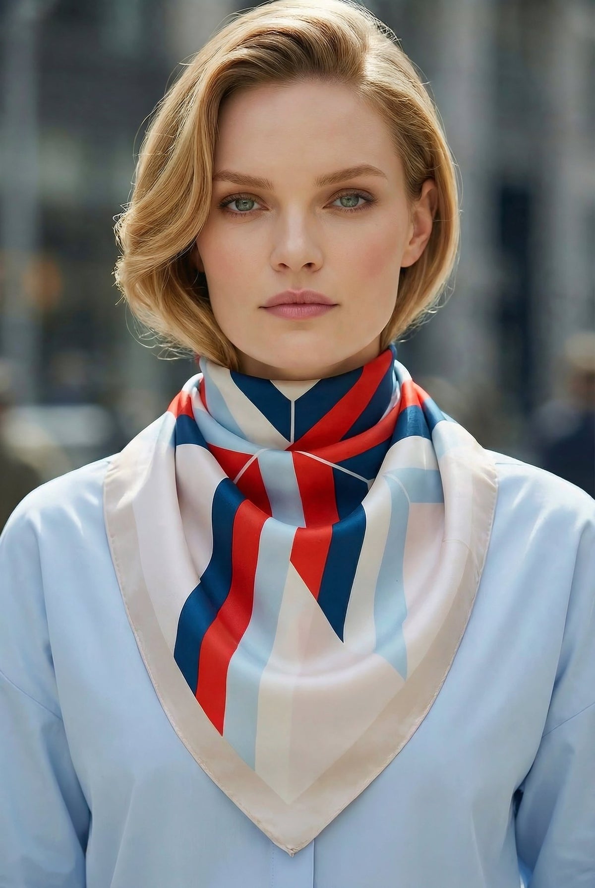 Geometric Print Scarf - SIMOVSKA