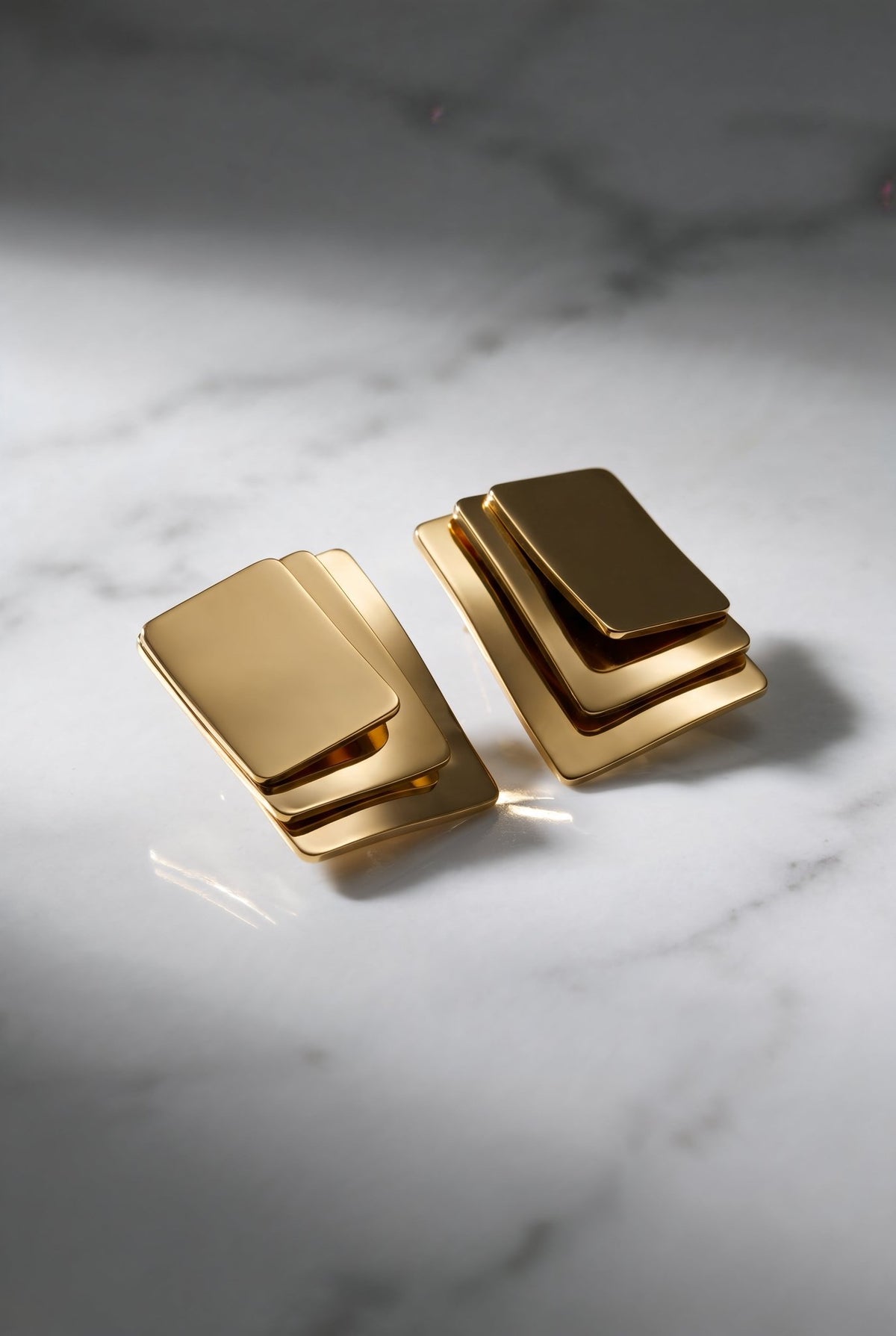 Gold Sculptural Earrings - SIMOVSKA