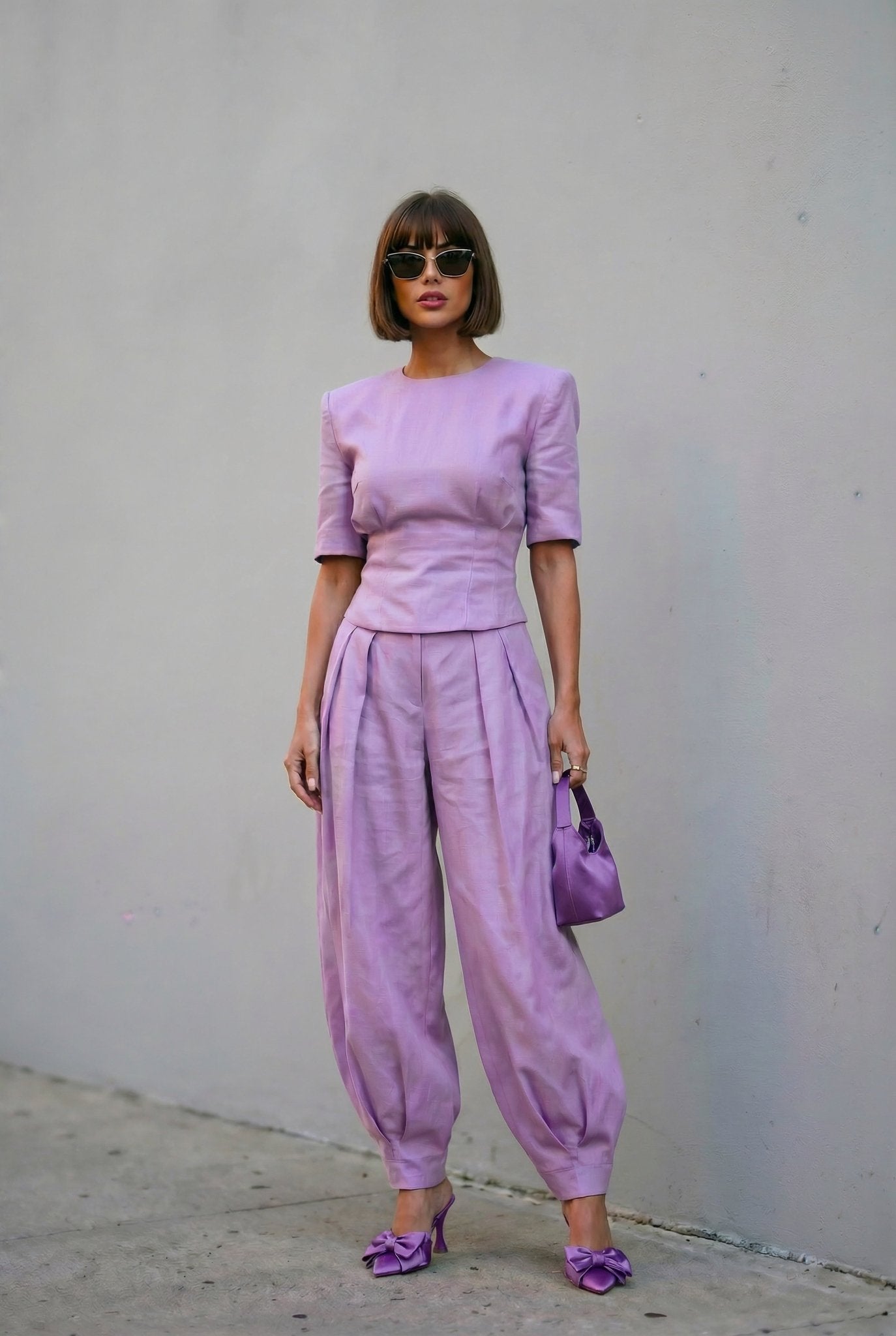 Marisa Linen Set - Soft Lilac - SIMOVSKA