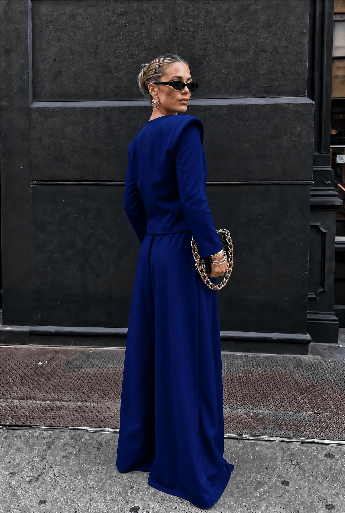 Monaco Set in Cobalt Blue Twill - SIMOVSKA
