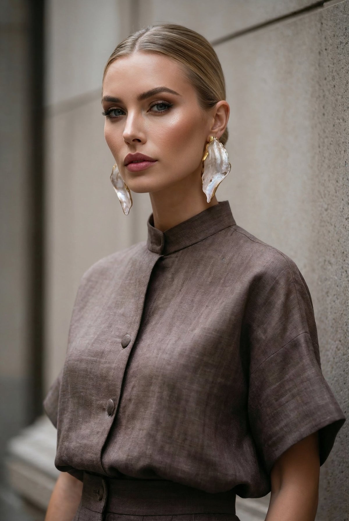 Shell - Effect Earrings - SIMOVSKA