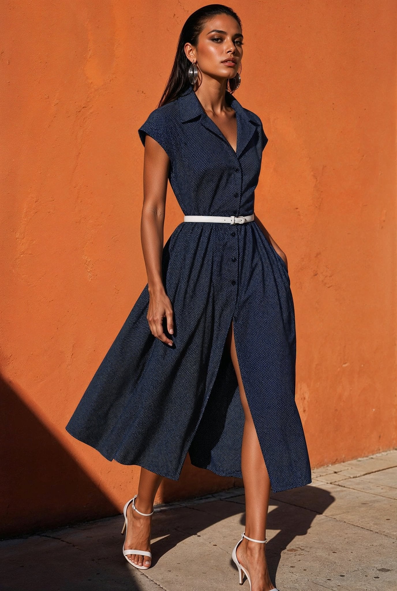 The Callas Dress – Midnight Dot - SIMOVSKA