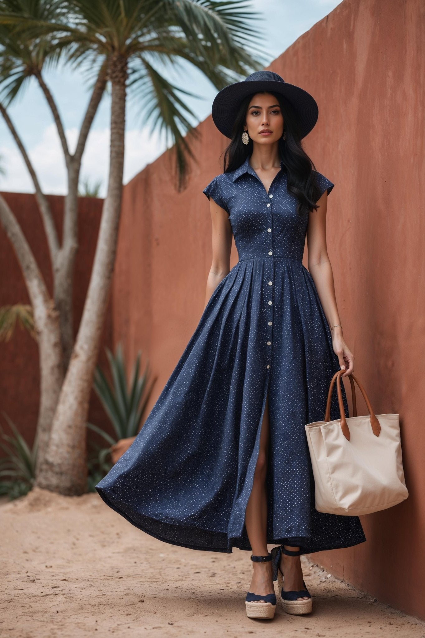 The Callas Dress – Midnight Dot - SIMOVSKA
