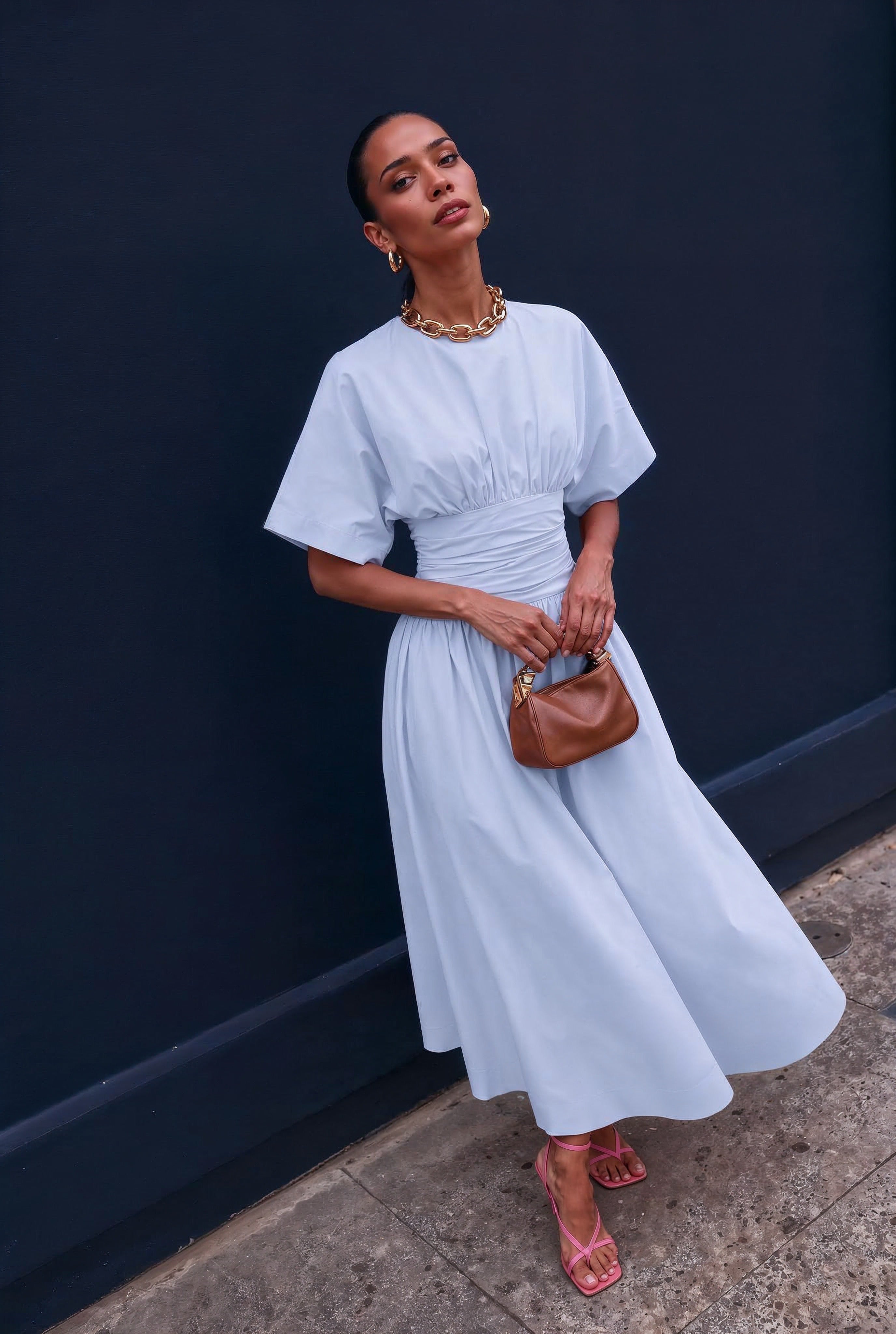 Valencia Ice Blue Maxi Dress