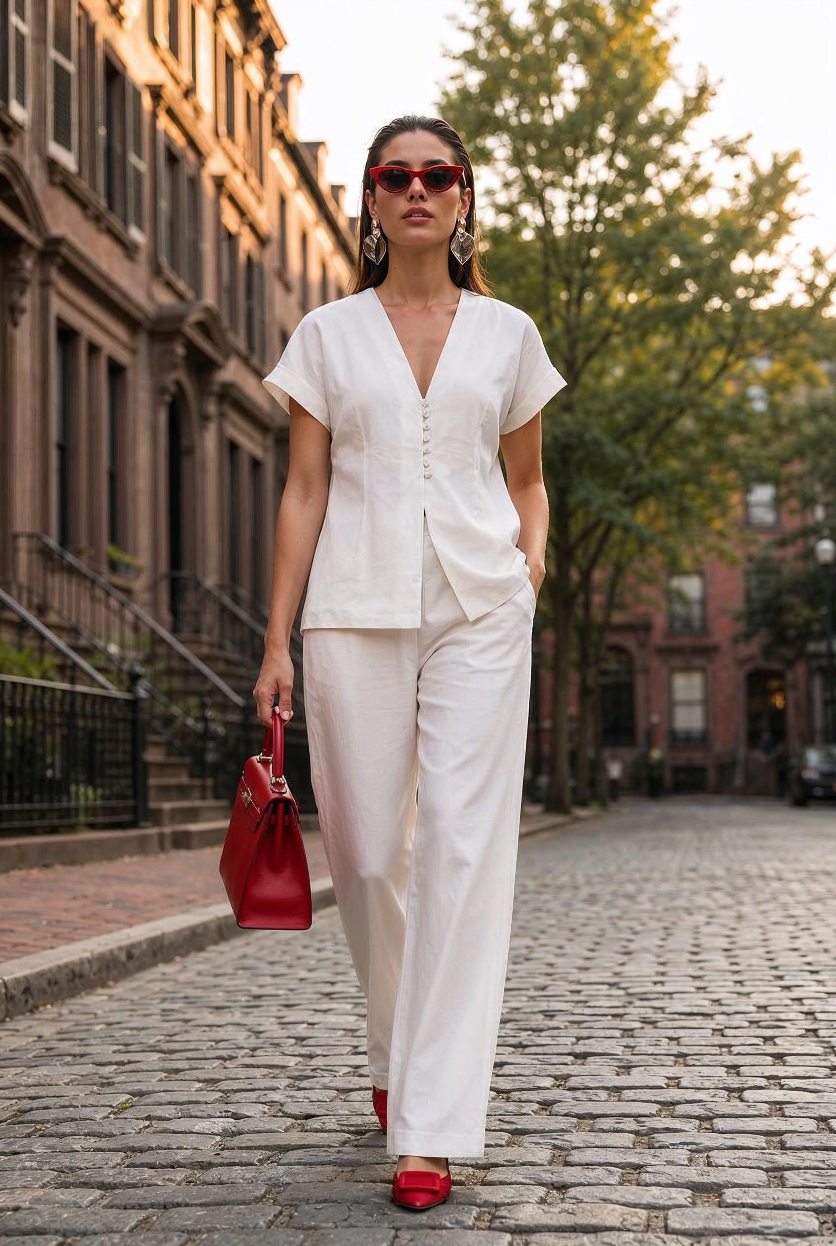 Gitta Linen Set – Light Ivory