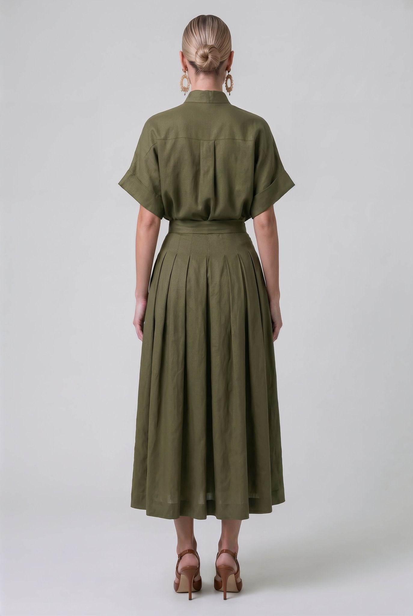 Adele Set in Army Green - SIMOVSKA