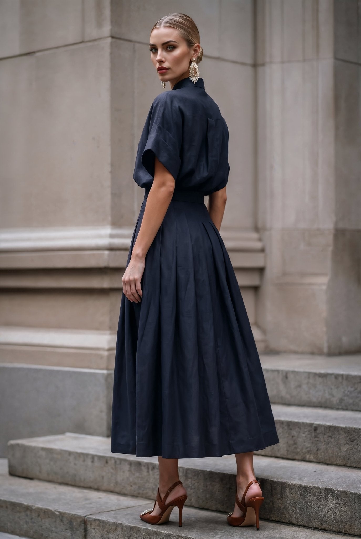 Adele Set in Dark Navy - SIMOVSKA
