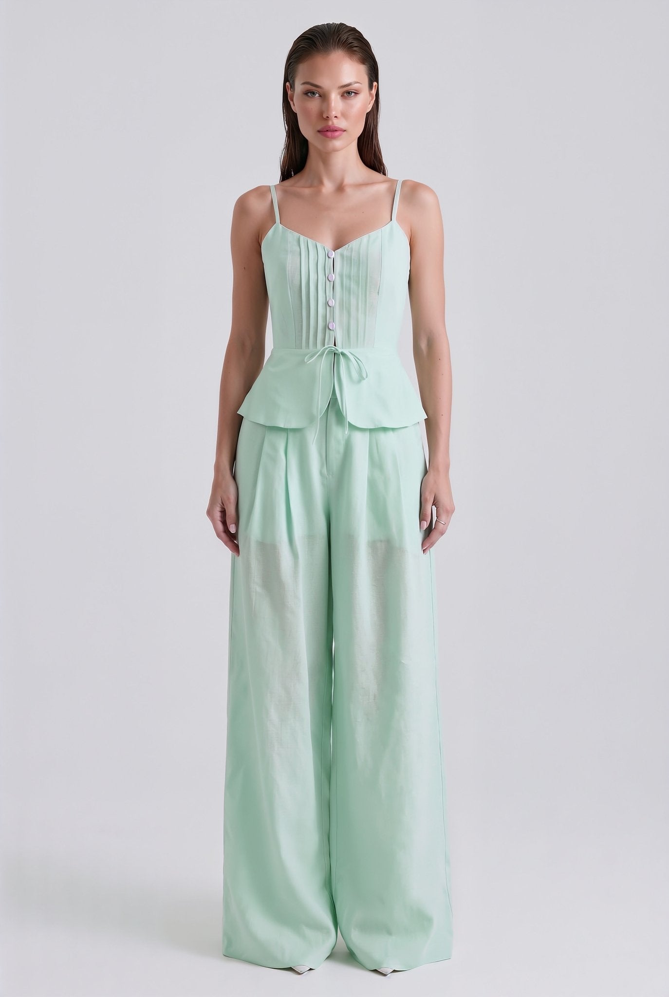 Andrea 3 Piece Set – Mint Linen - SIMOVSKA