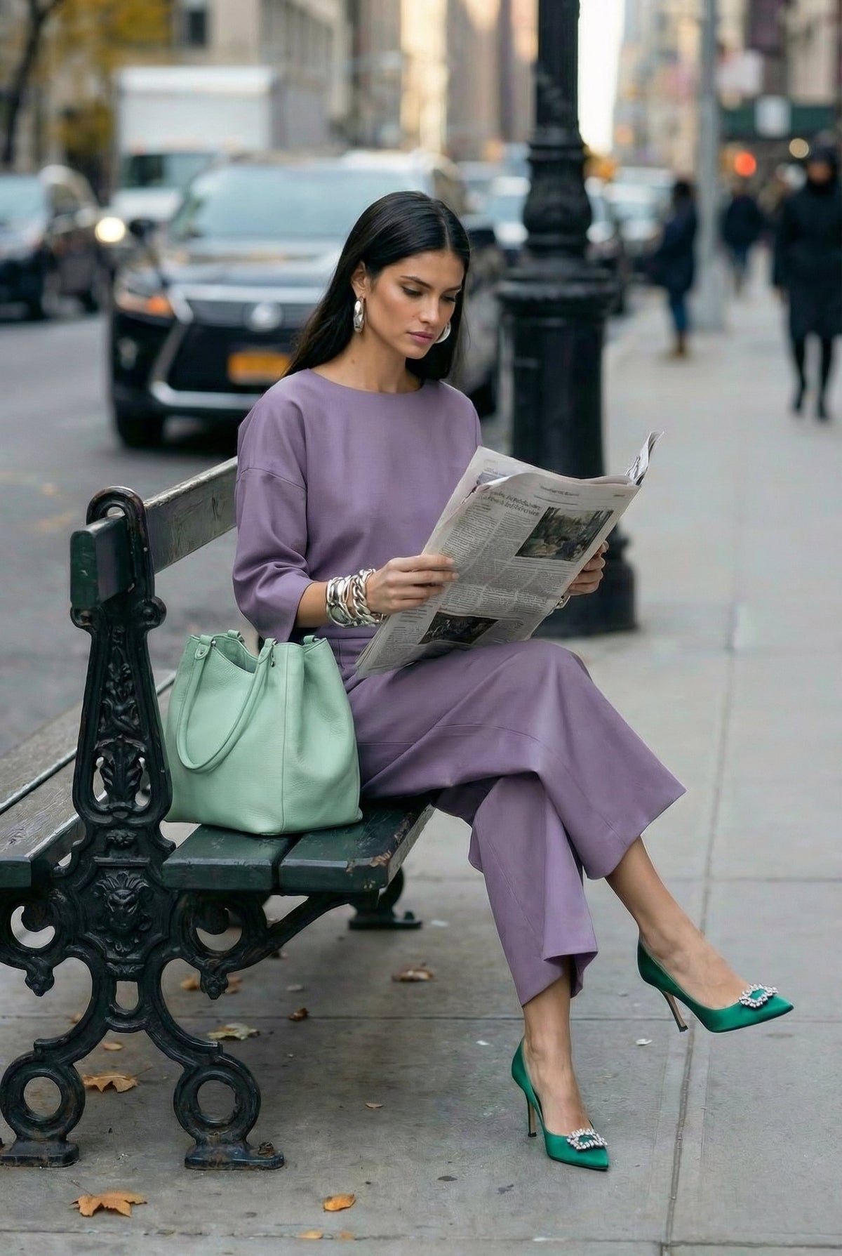 Aurora Maxi Handbag – Light Mint