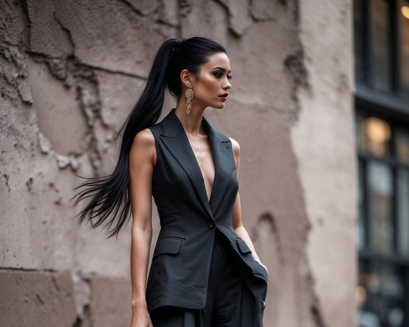 Black Linen Power Set - SIMOVSKA