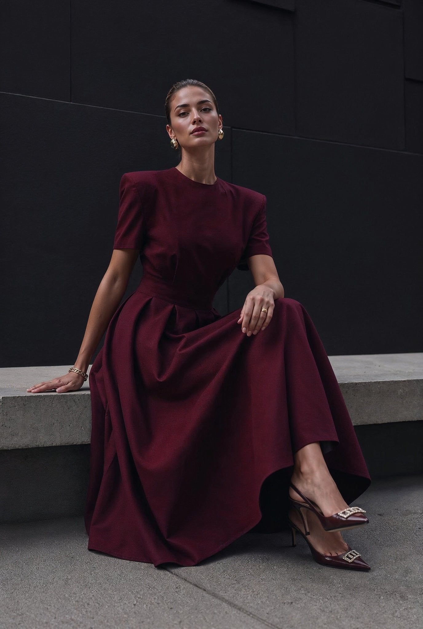 Bordeaux Dress - SIMOVSKA