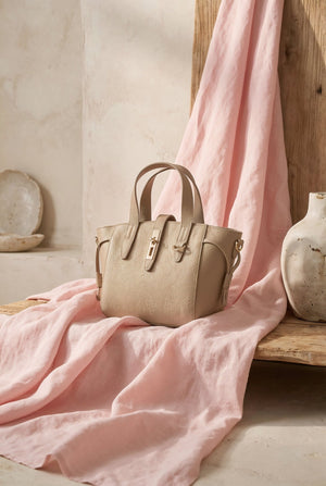 Calista Small Handbag – Nude Beige - SIMOVSKA