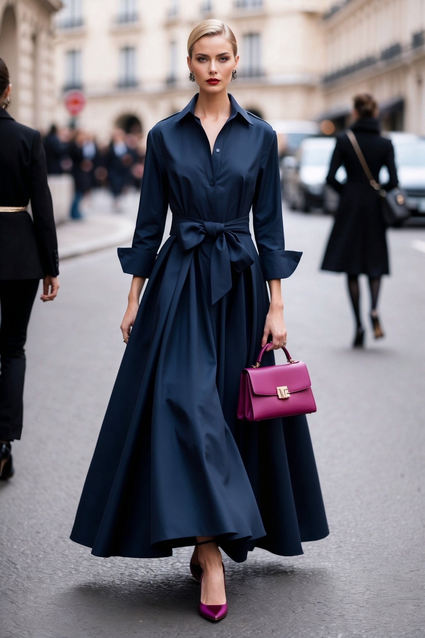 Callas Dress – Midnight Navy - SIMOVSKA