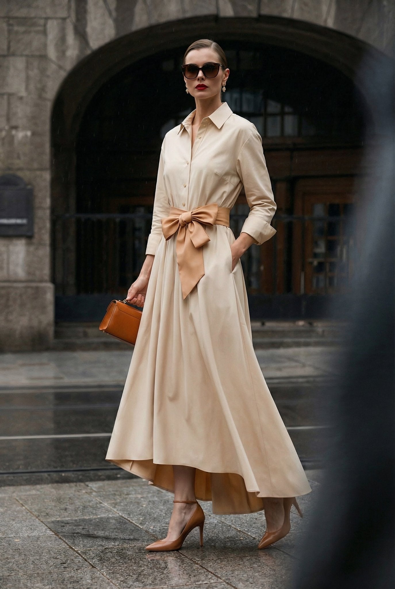 Callas Dress – Sandstone Beige - SIMOVSKA