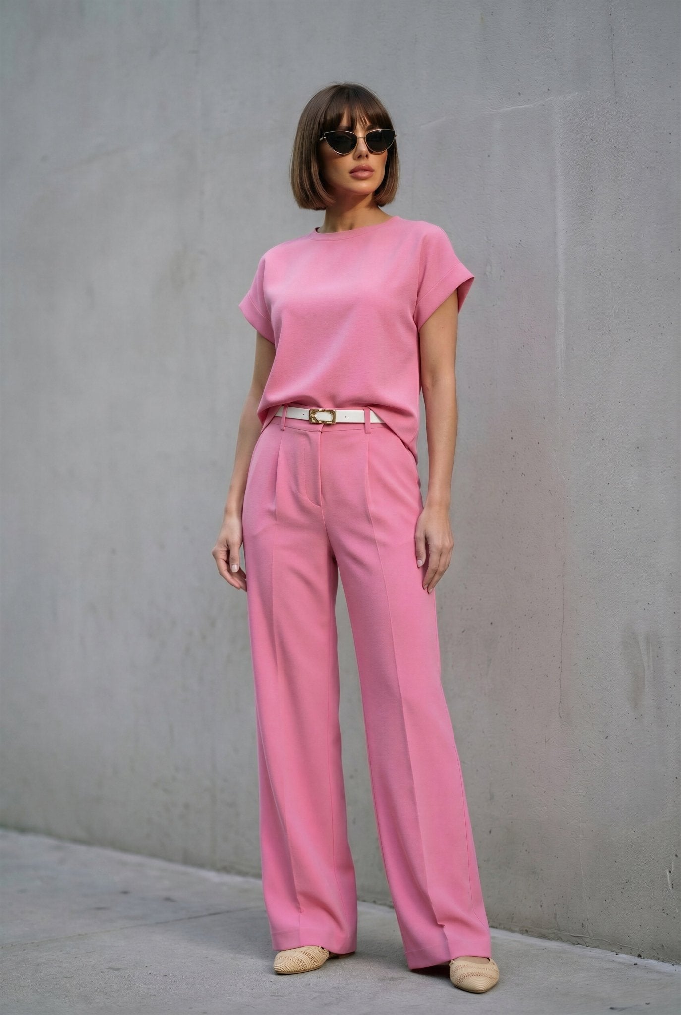 Capri Set in Blush Crepe - SIMOVSKA