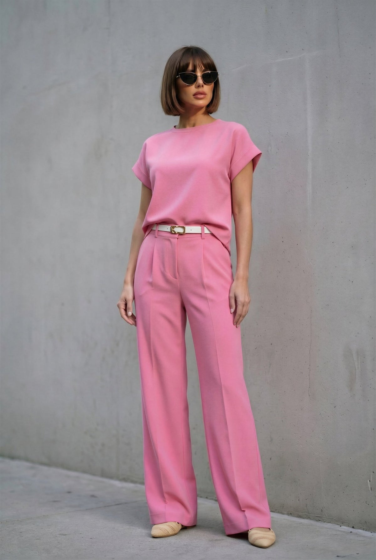 Capri Set in Blush Crepe - SIMOVSKA