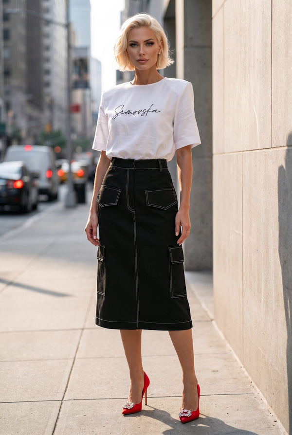 Cargo Mania Skirt in Black - SIMOVSKA