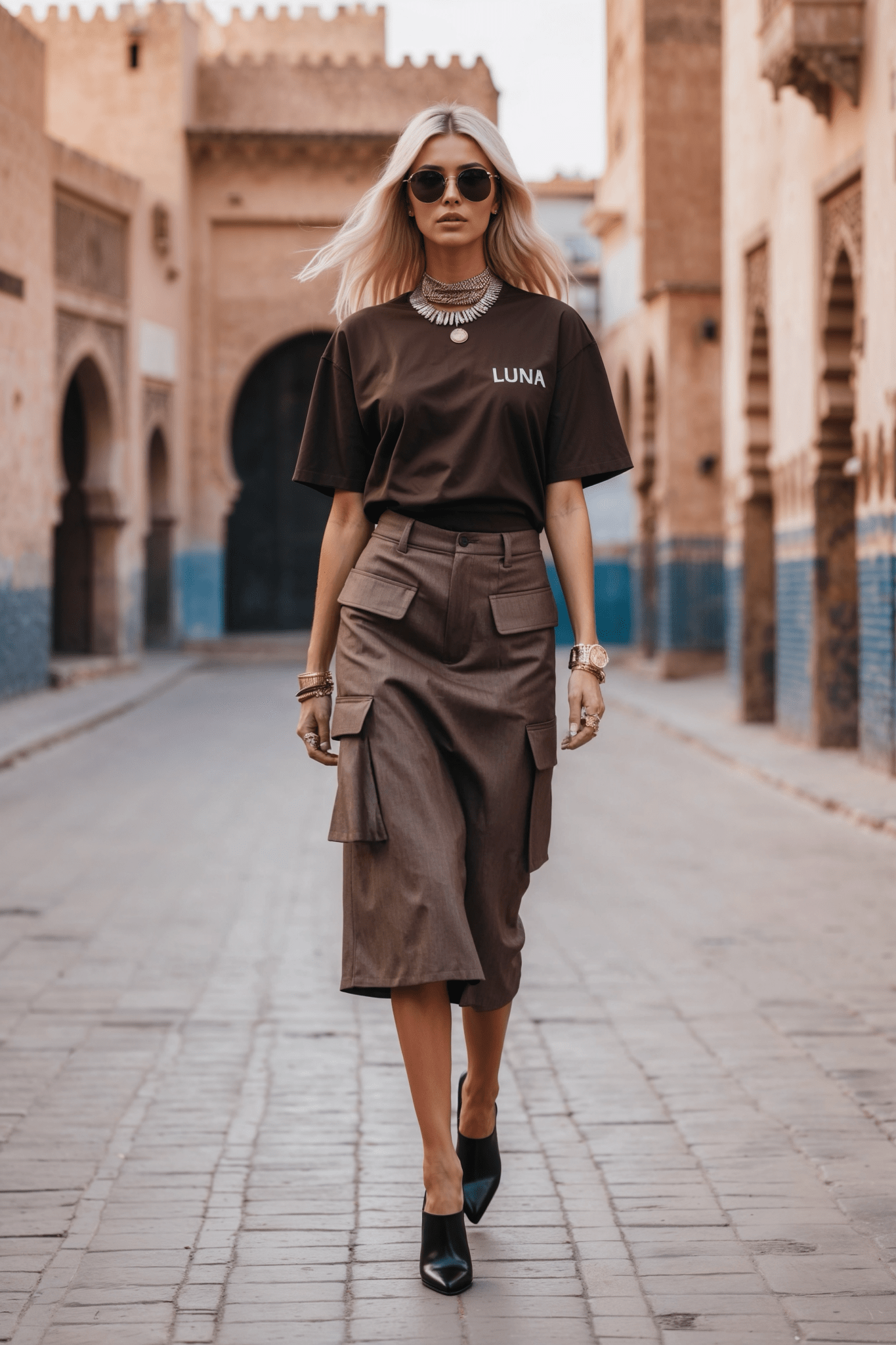 Cargo Mania Skirt in Brown - SIMOVSKA