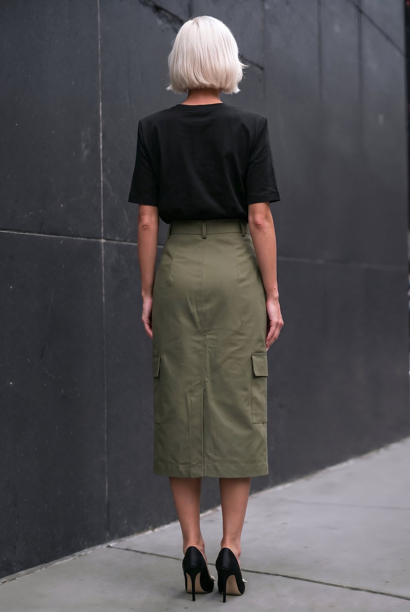 Cargo Mania Skirt in Olive - SIMOVSKA