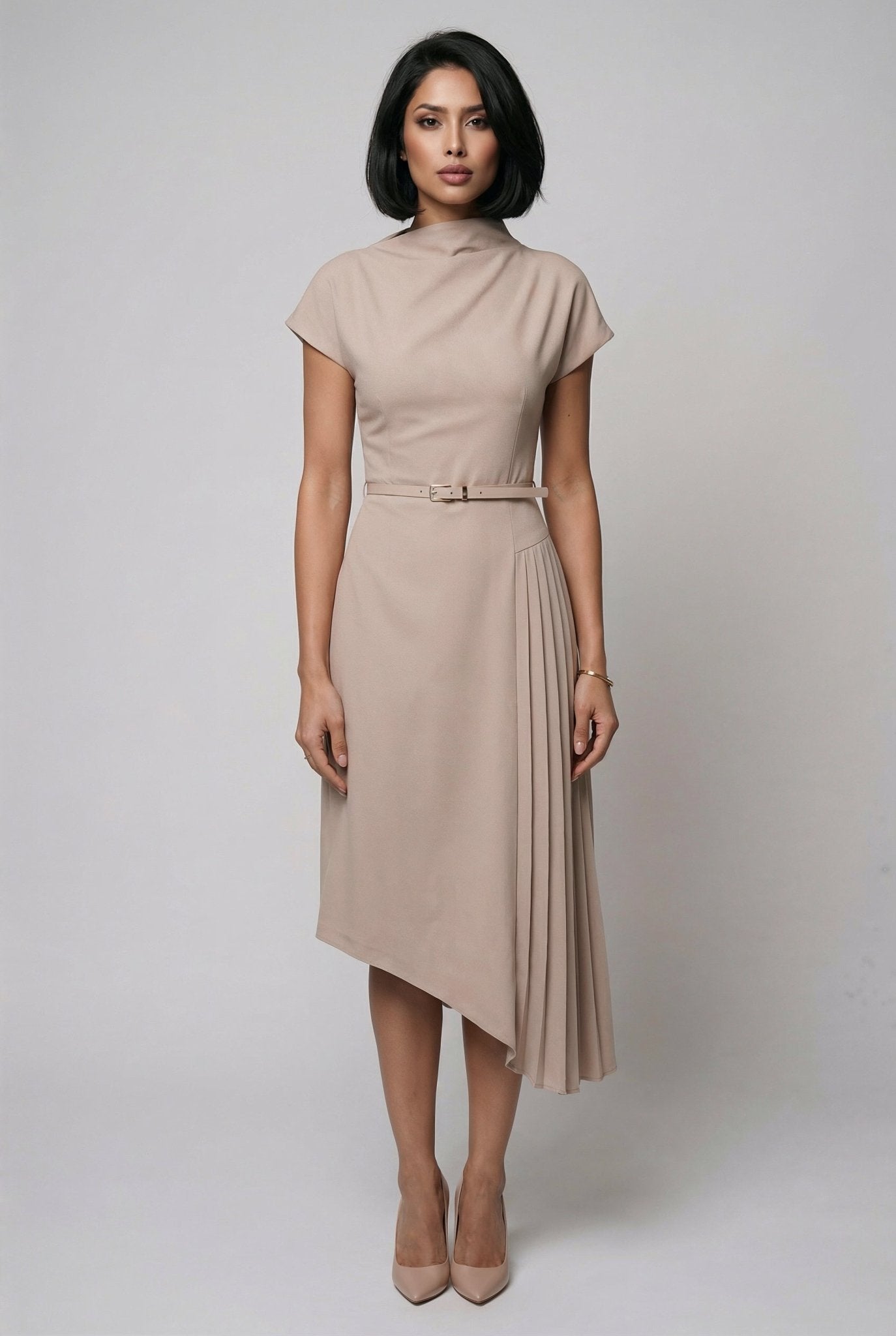 Carmen Dress in Light Taupe SIMOVSKA Carmen Dress in Light Taupe SIMOVSKA