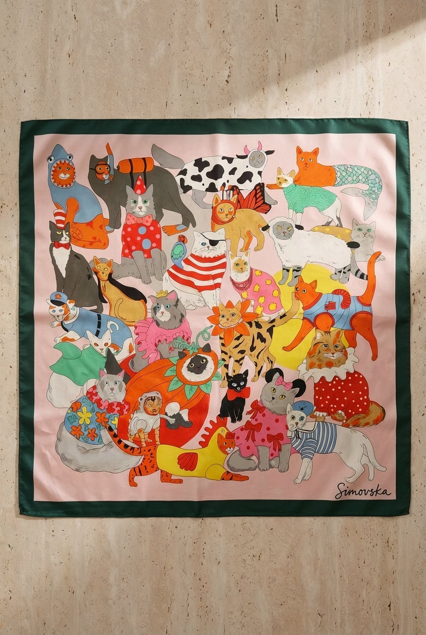 Cat Print Scarf - SIMOVSKA
