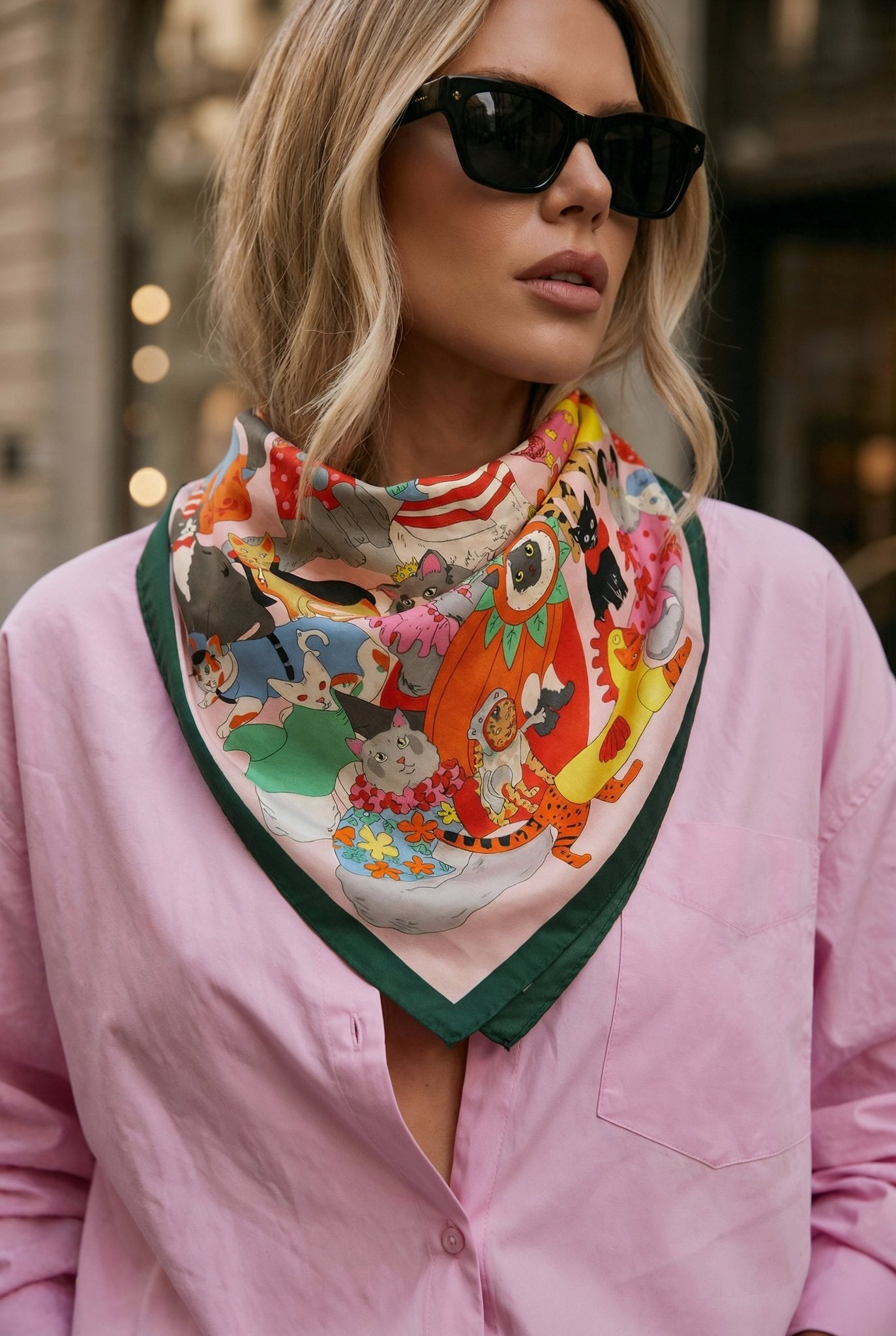 Cat Print Scarf - SIMOVSKA