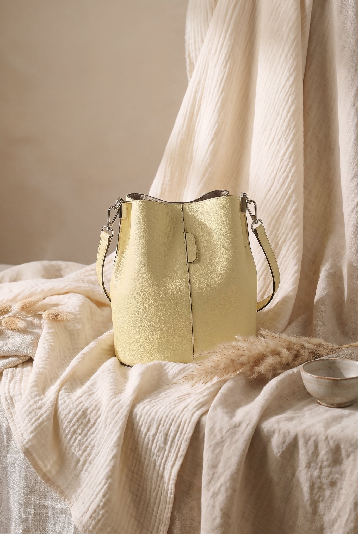 Caterina Handbag – Lemon Yellow - SIMOVSKA