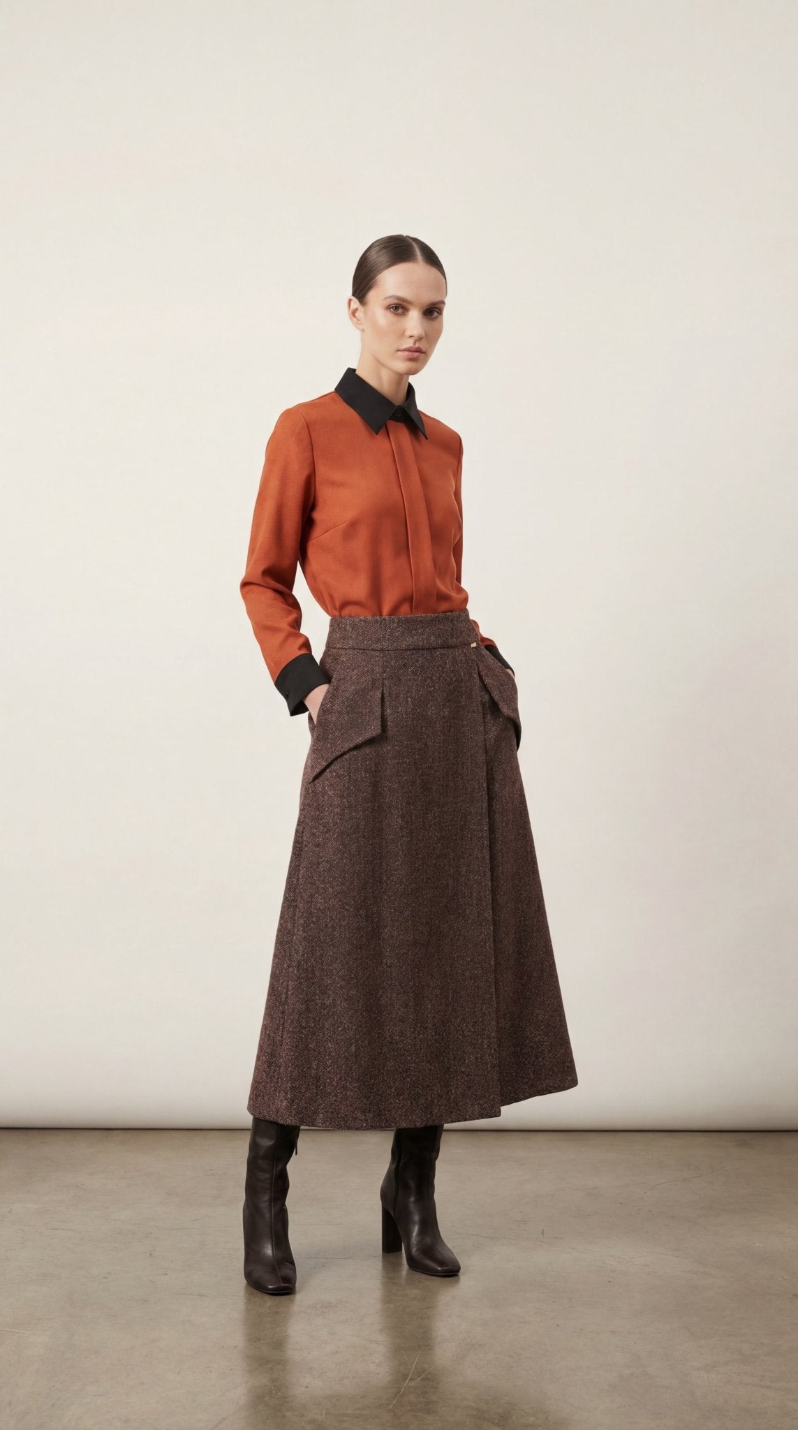 Chelsea Skirt – Terra Bouclé - SIMOVSKA