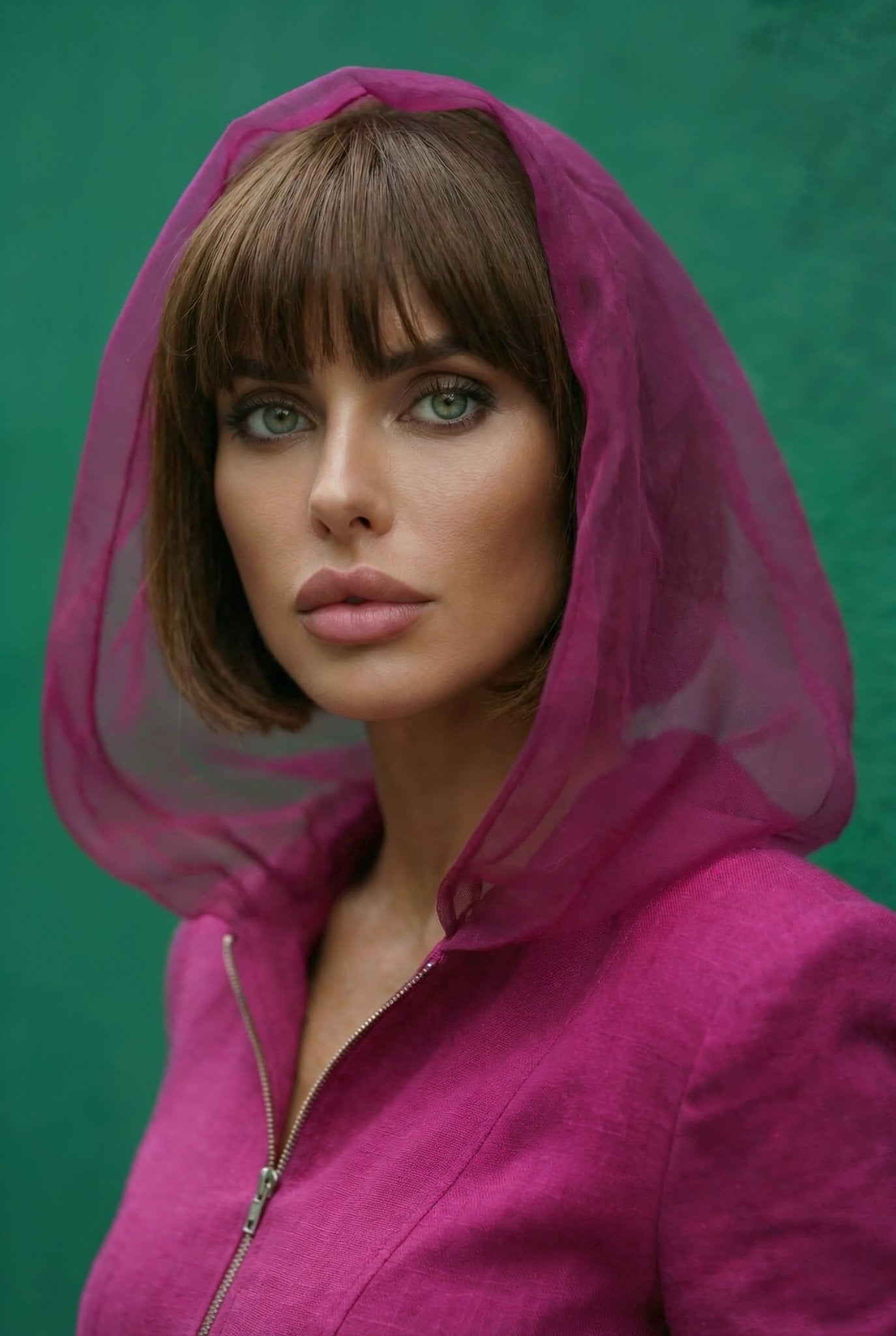 Clarisse Linen Set in Fuchsia - SIMOVSKA