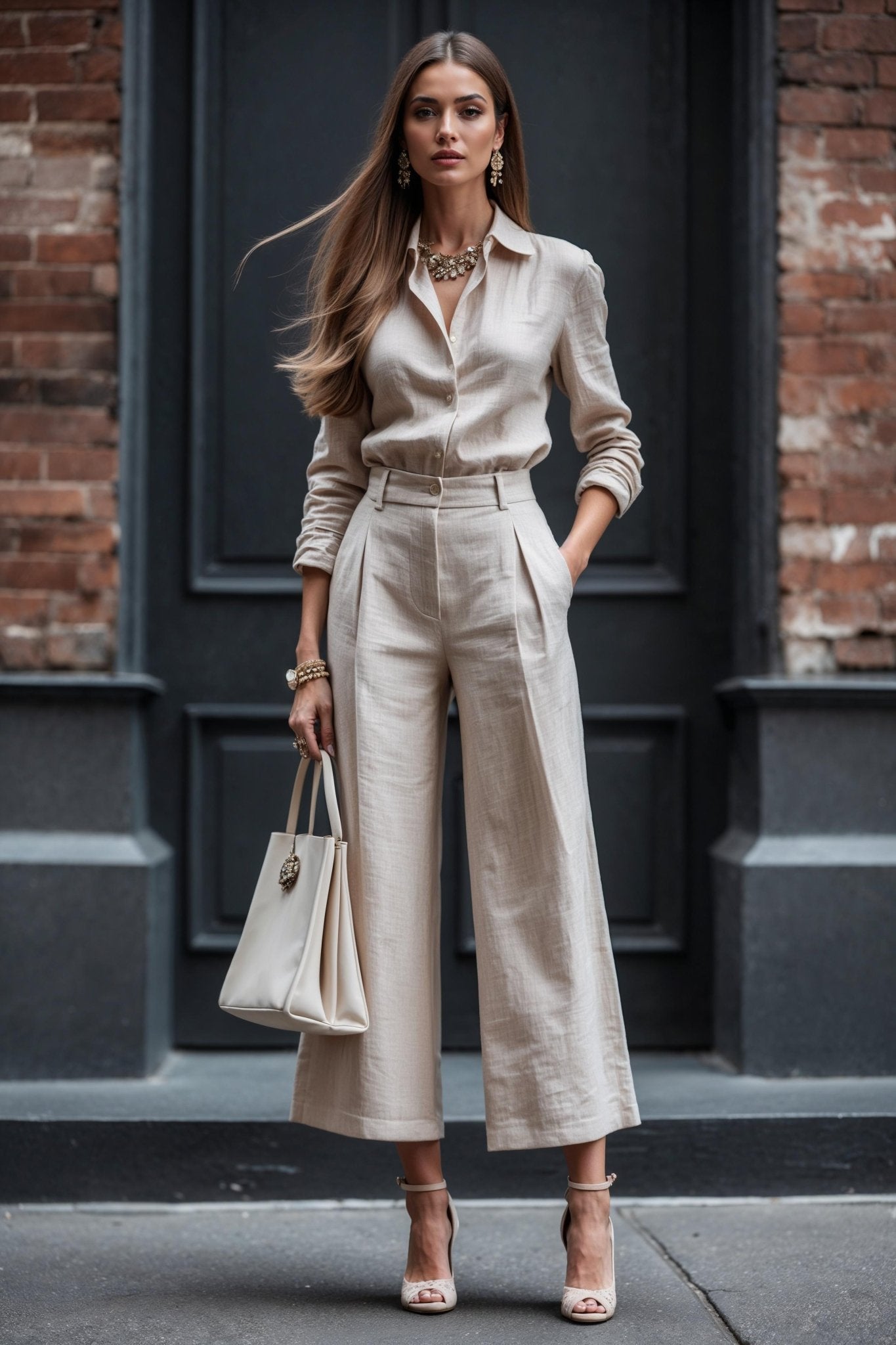 Colonial Linen Set – Beige - SIMOVSKA