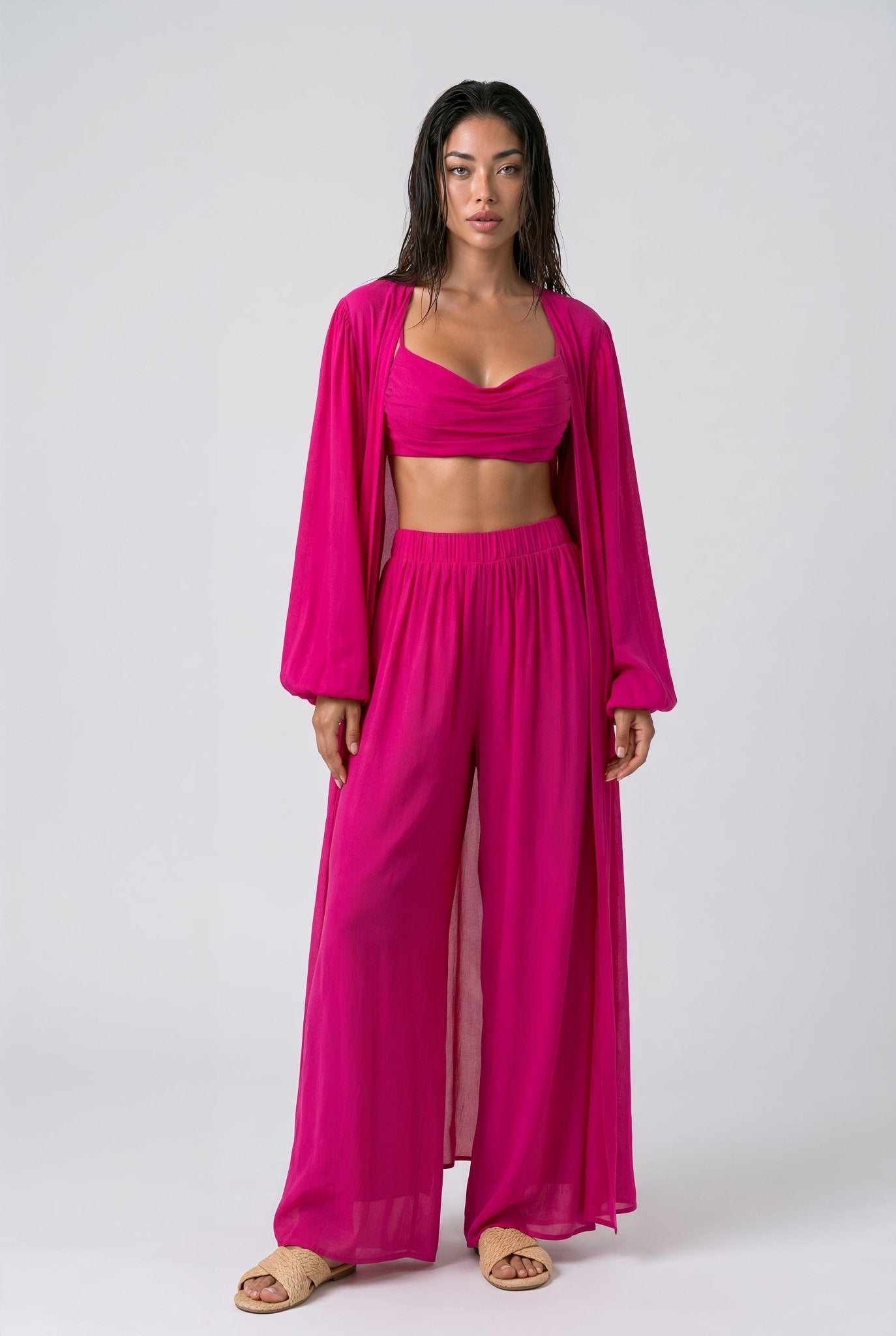 Crete Set – Fuchsia Chiffon Viscose - SIMOVSKA