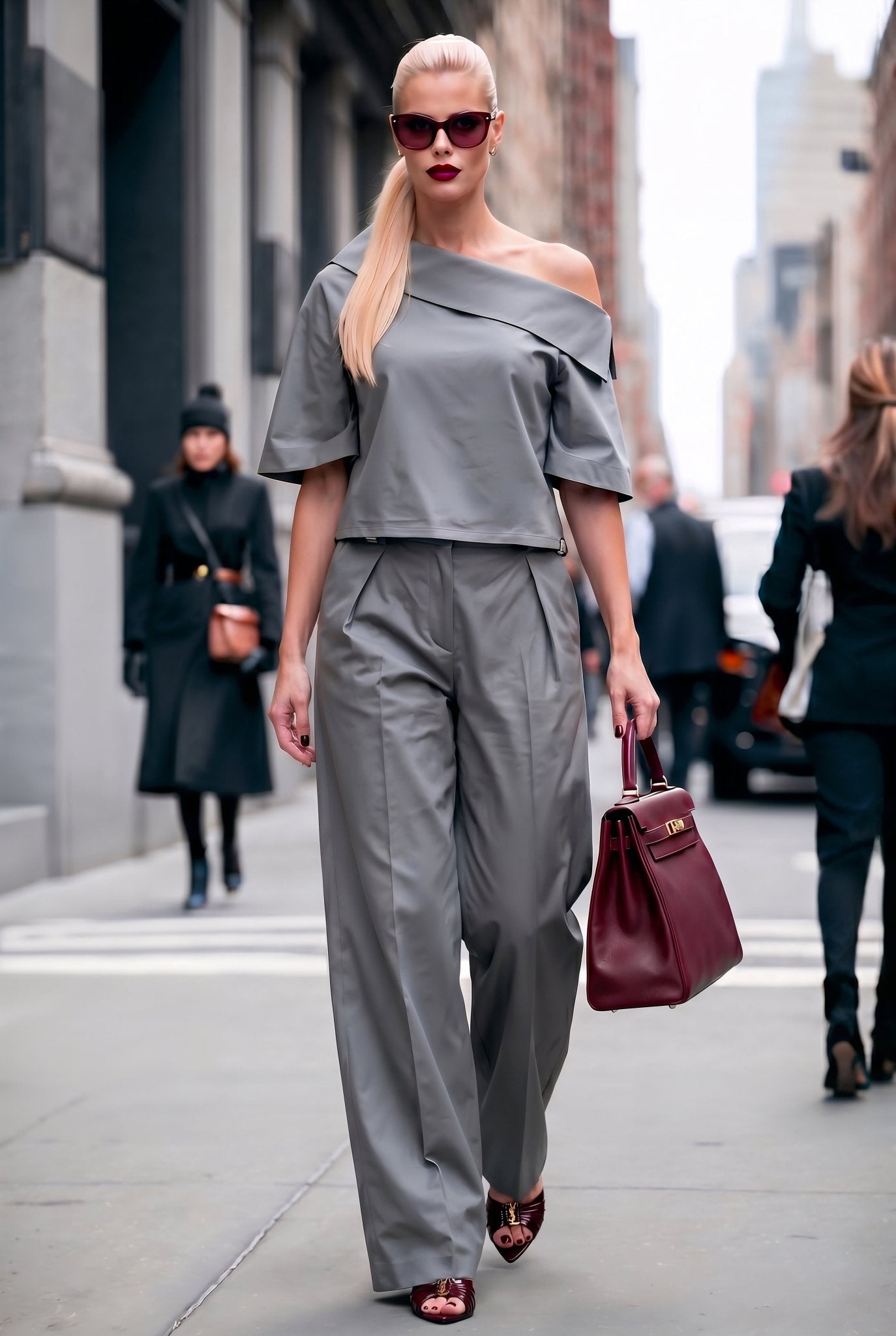 Daria Set – Muted Silver Gray - SIMOVSKA