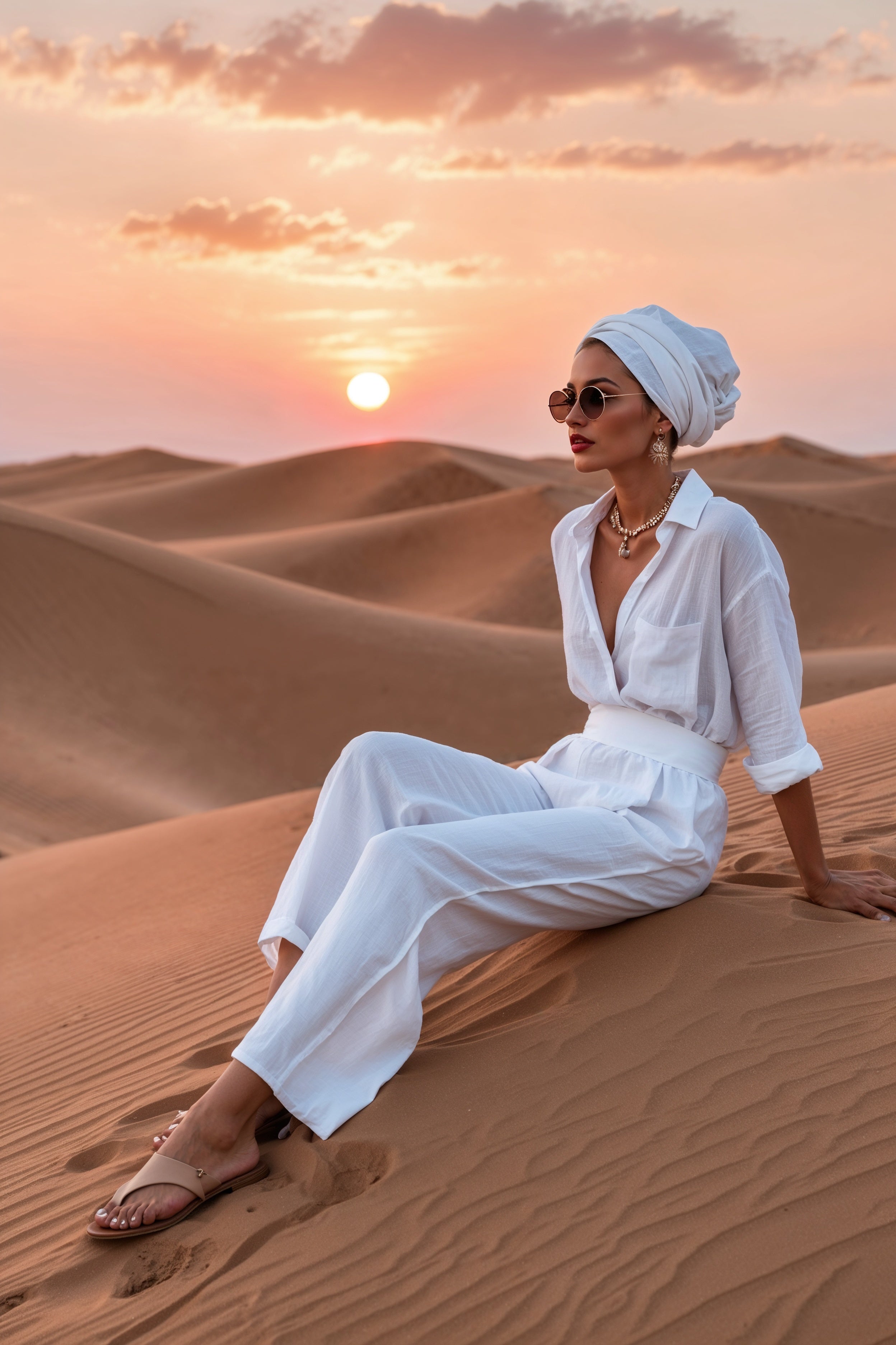 Dune Linen Set in White - SIMOVSKA