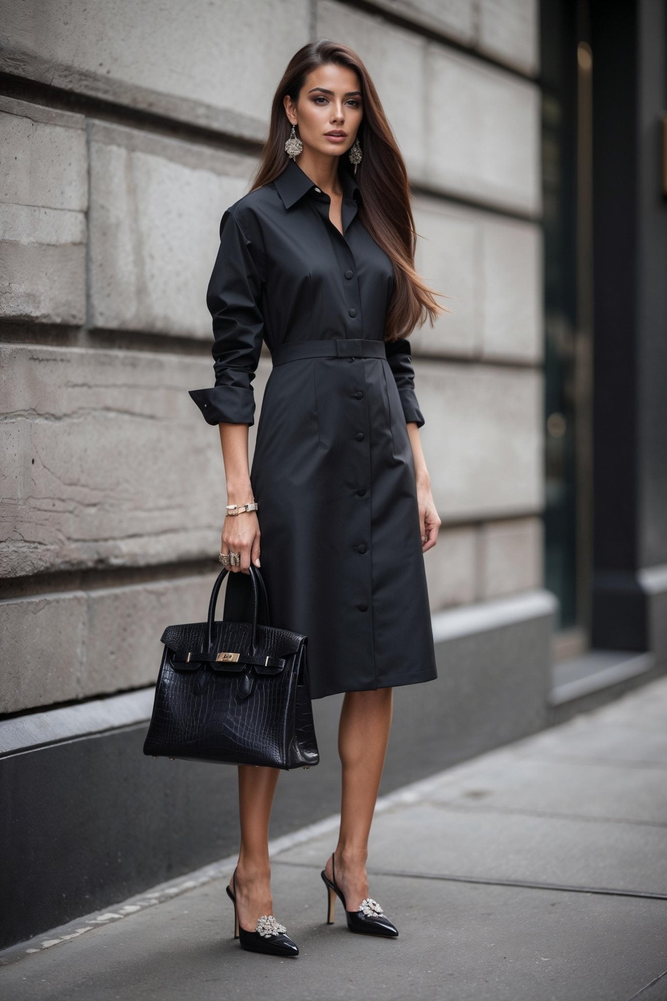 Elena Belted Shirt Dress - SIMOVSKA