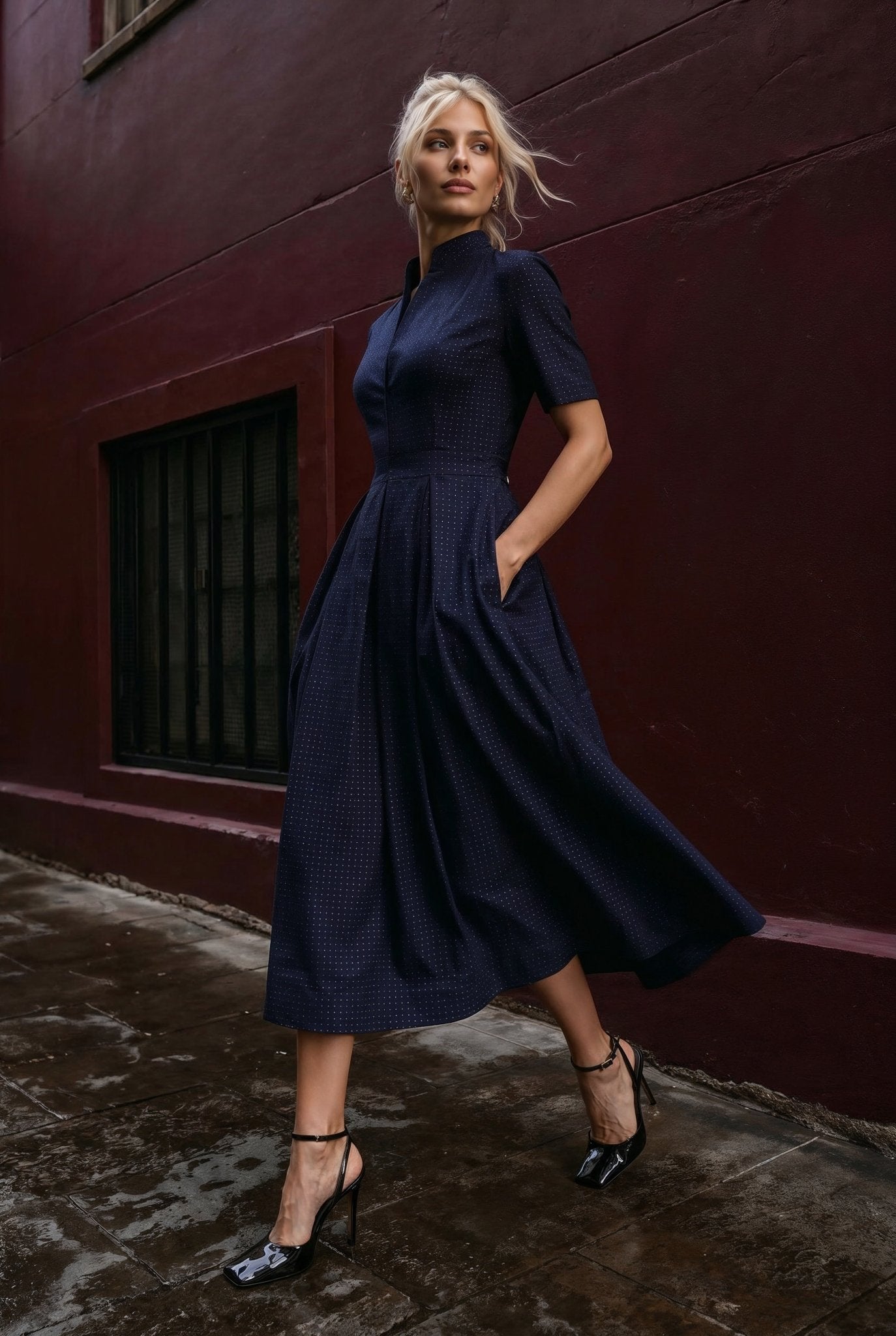 Emilia Dress - micro print - SIMOVSKA