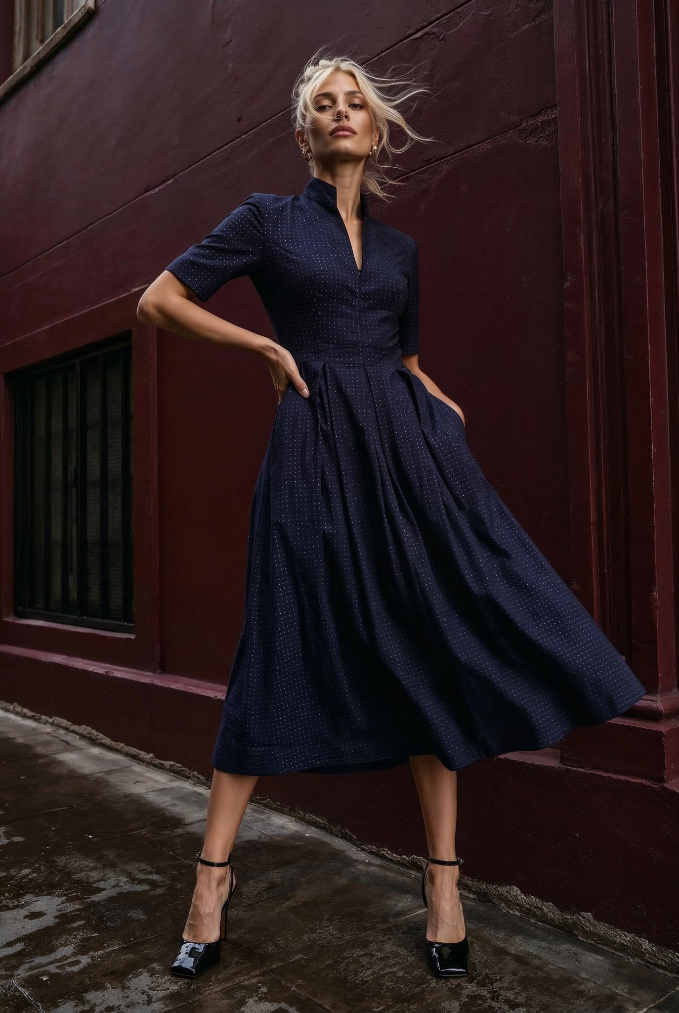 Emilia Dress - micro print - SIMOVSKA