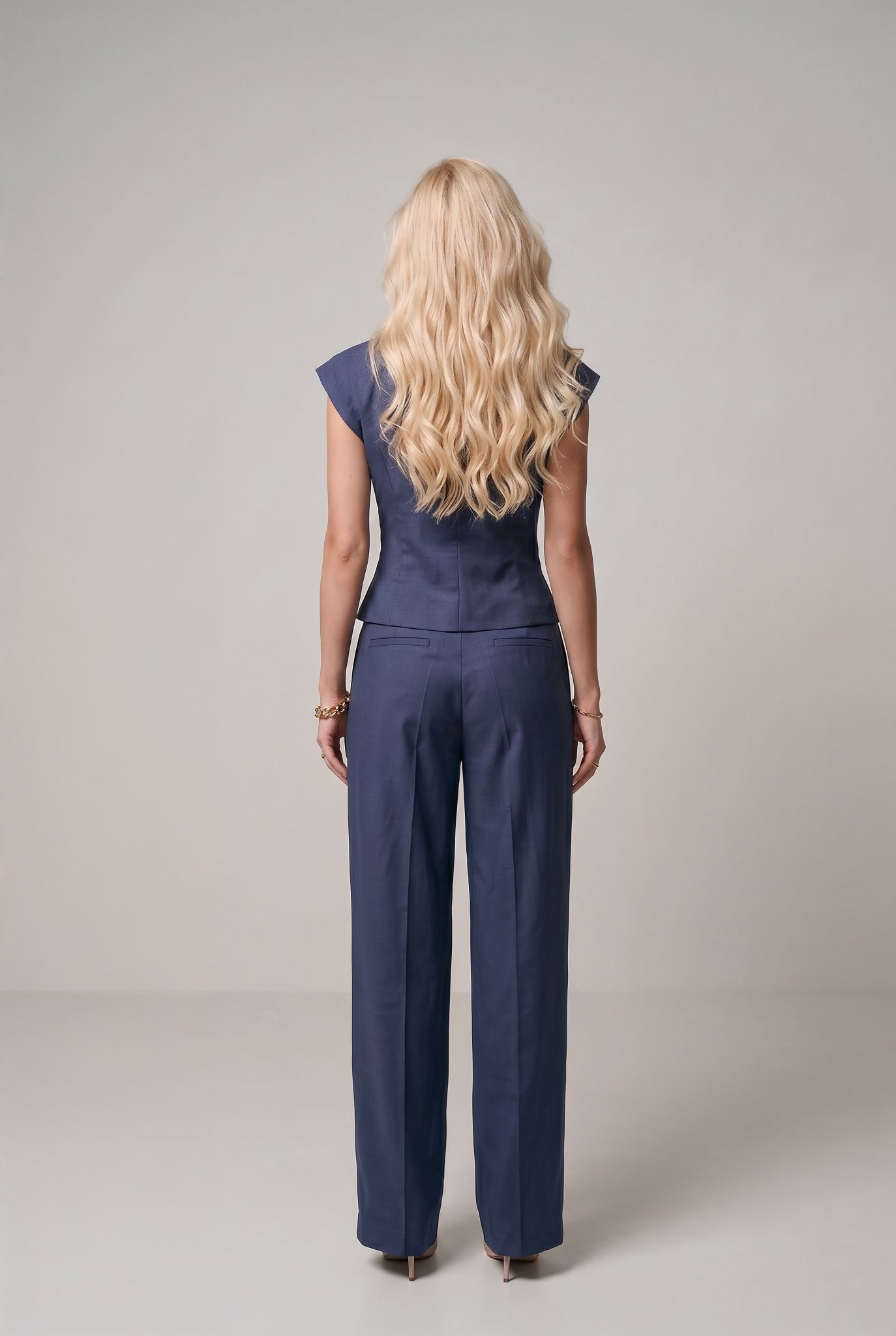 Emma Linen Suit – Midnight Blue - SIMOVSKA