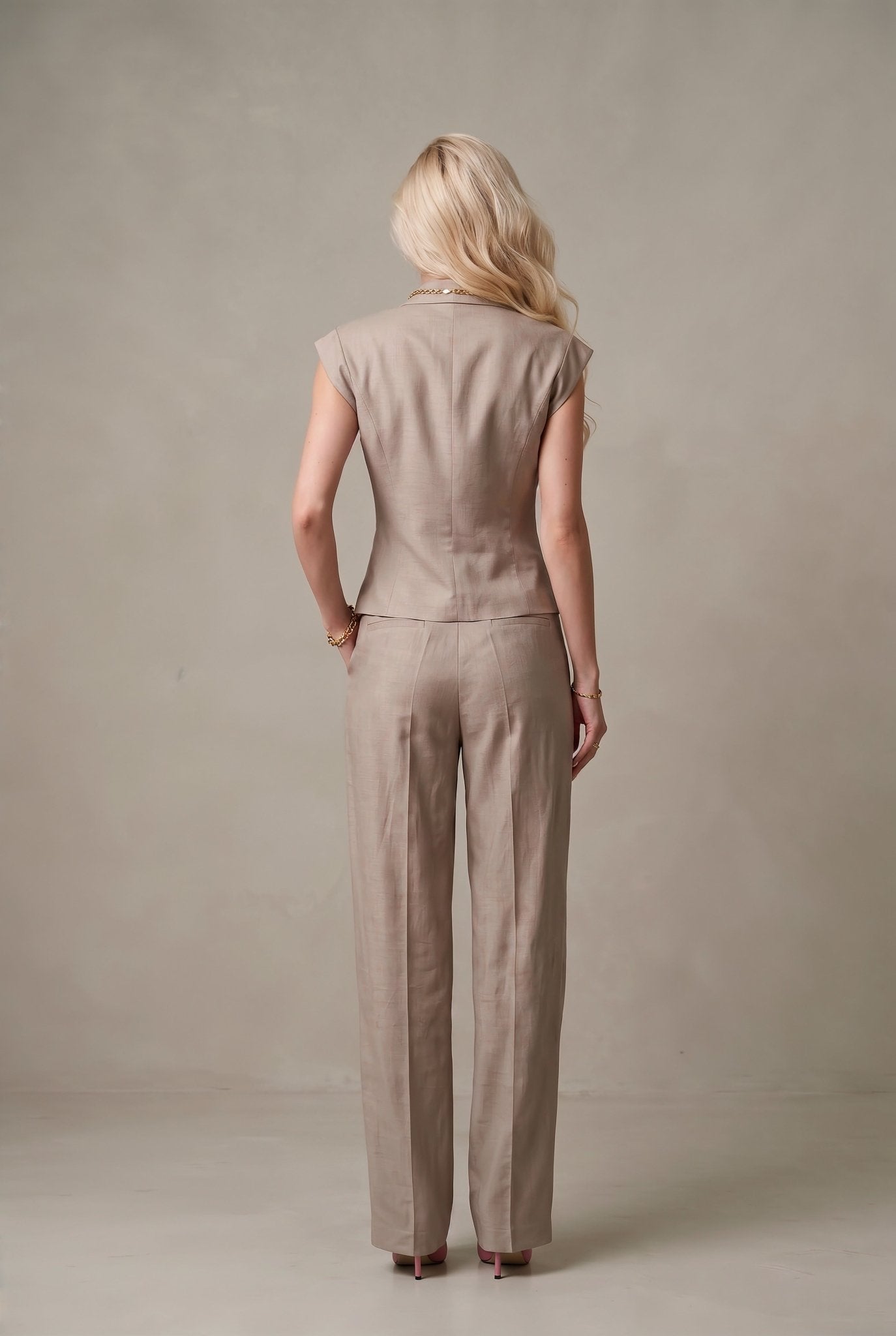 Emma Linen Suit – Sweet Taupe - SIMOVSKA