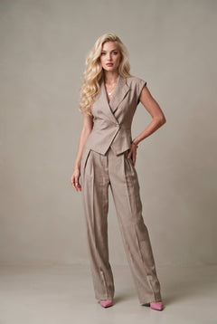 Emma Linen Suit – Sweet Taupe - SIMOVSKA