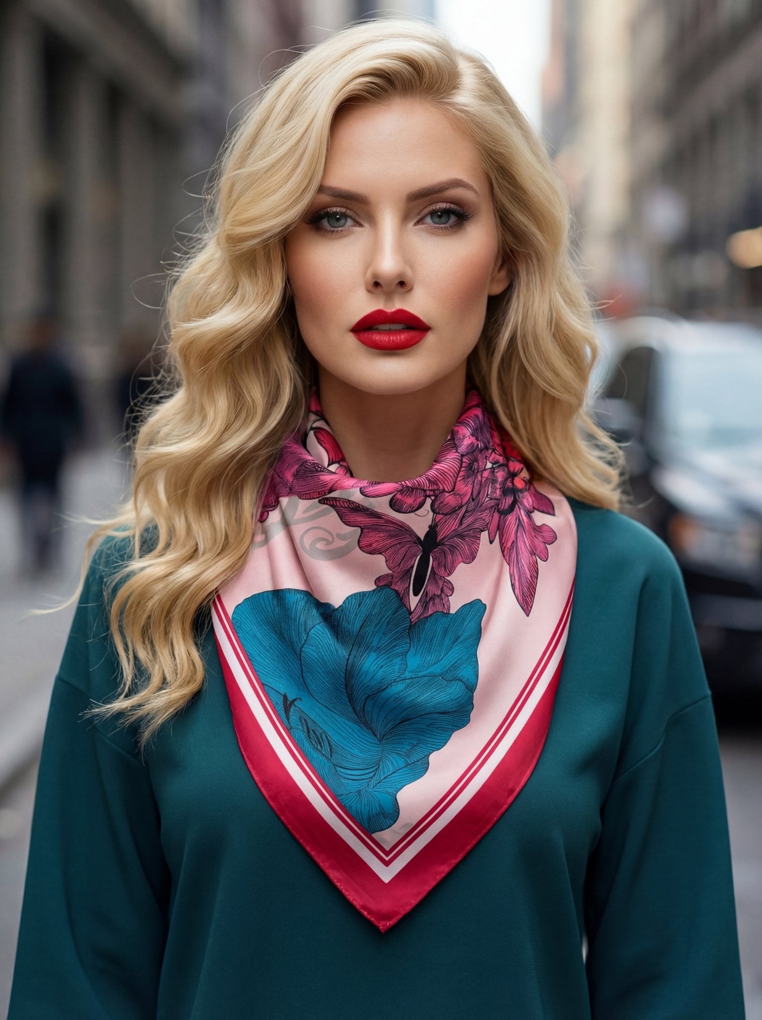 Floral Print Scarf - SIMOVSKA