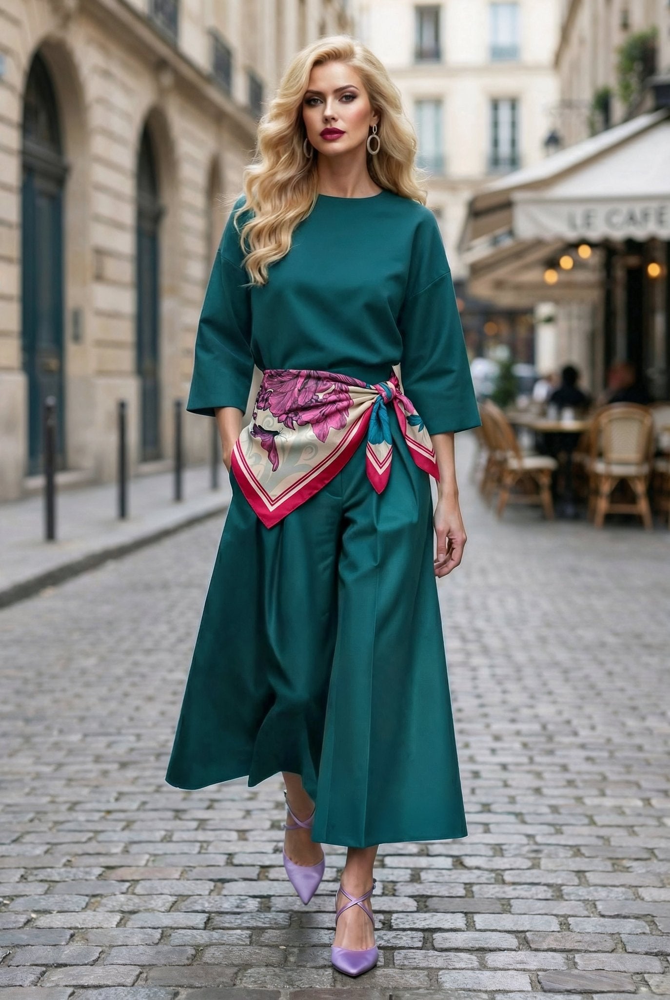 Floral Print Scarf - SIMOVSKA