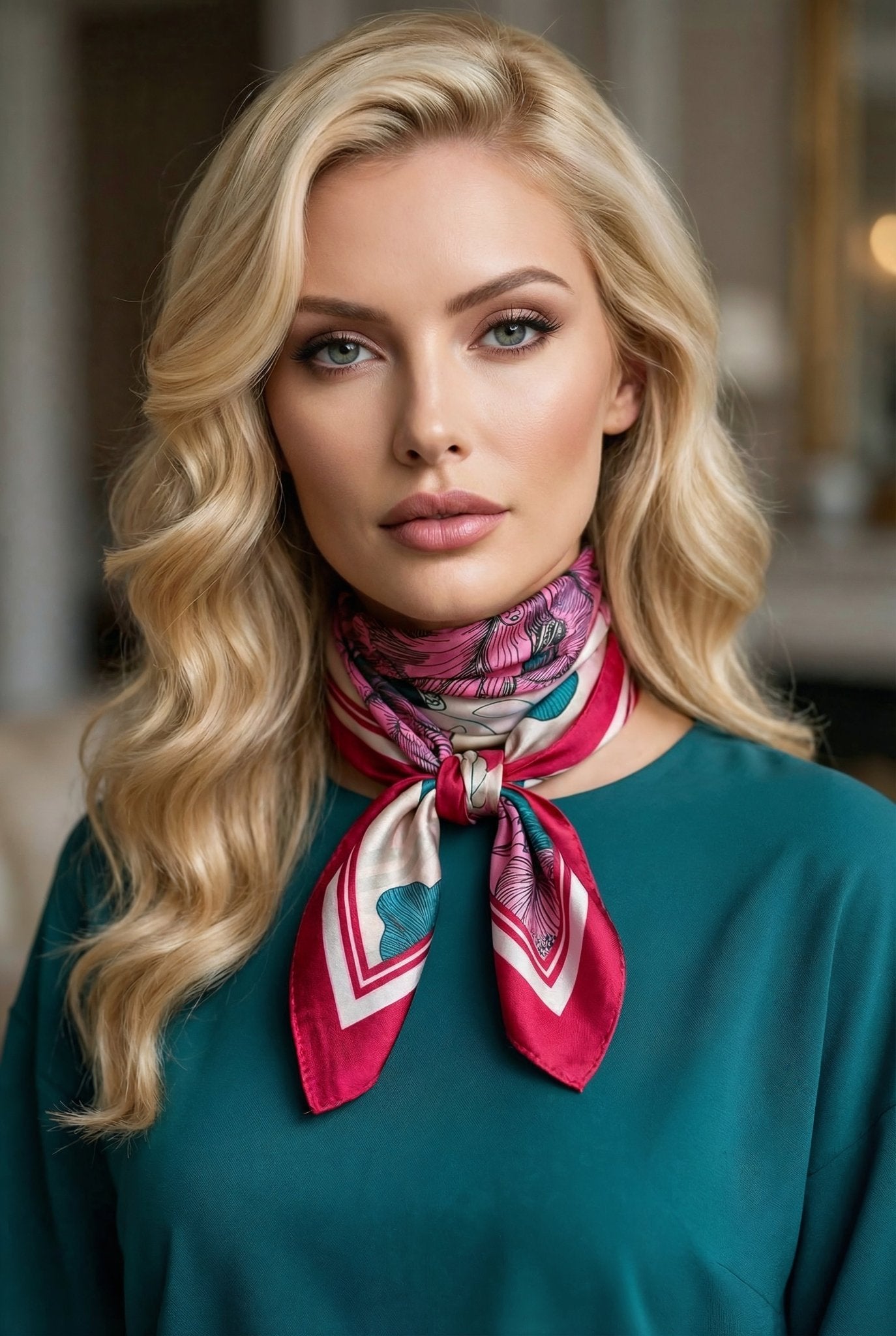 Floral Print Scarf - SIMOVSKA