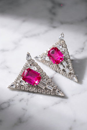 Fuchsia Statement Earrings - SIMOVSKA