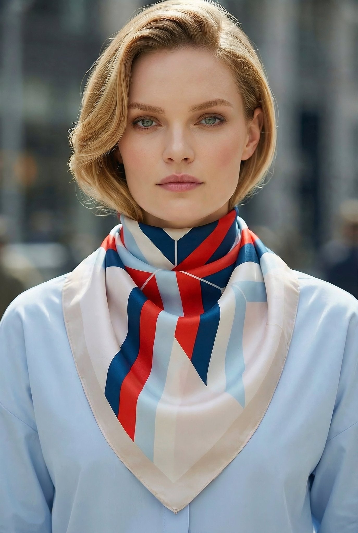 Geometric Print Scarf - SIMOVSKA